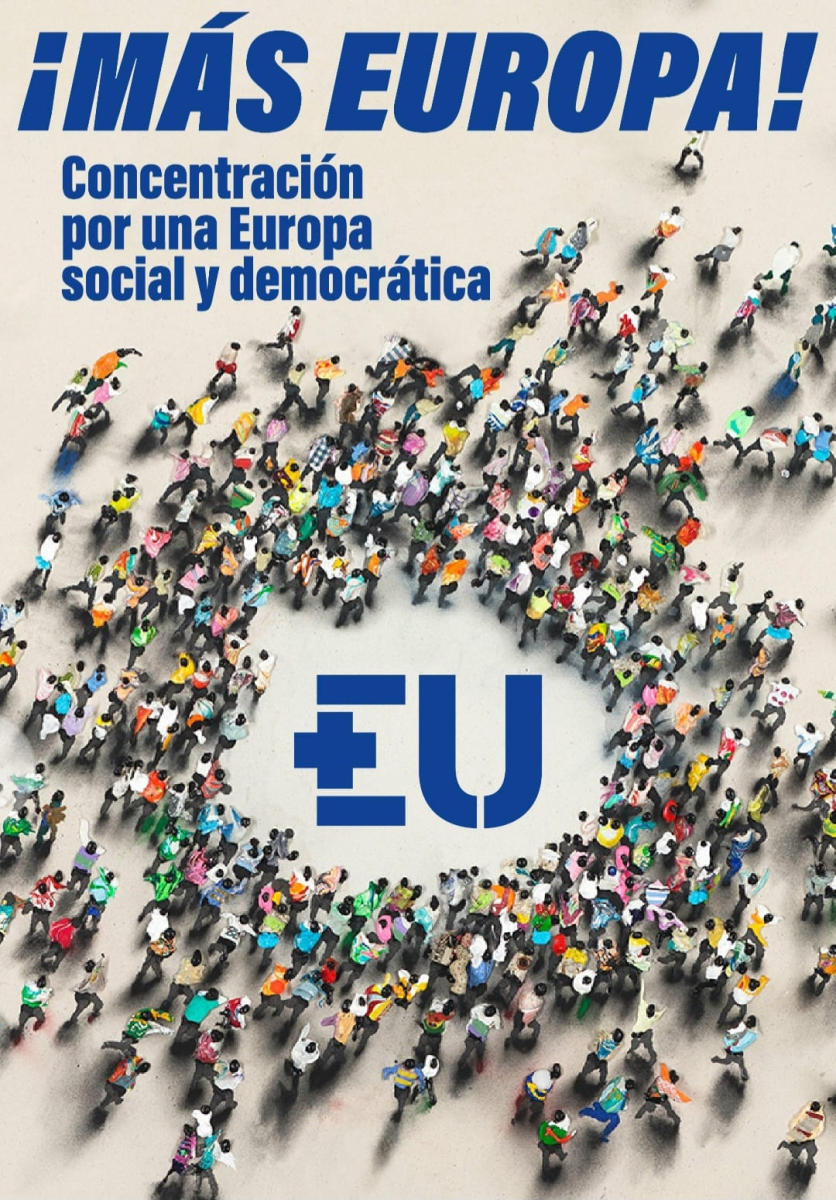Cartel de la concentración "Mas Europa"